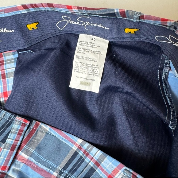 Jack Nicklaus Blue Checkered Shorts - Picture 3 of 7